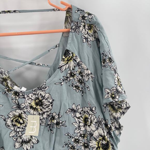 MAURICES Blouse Size 3 Plus Curvy Flora Flowy NWT Lattice Back Top Lightweight - Picture 11 of 16